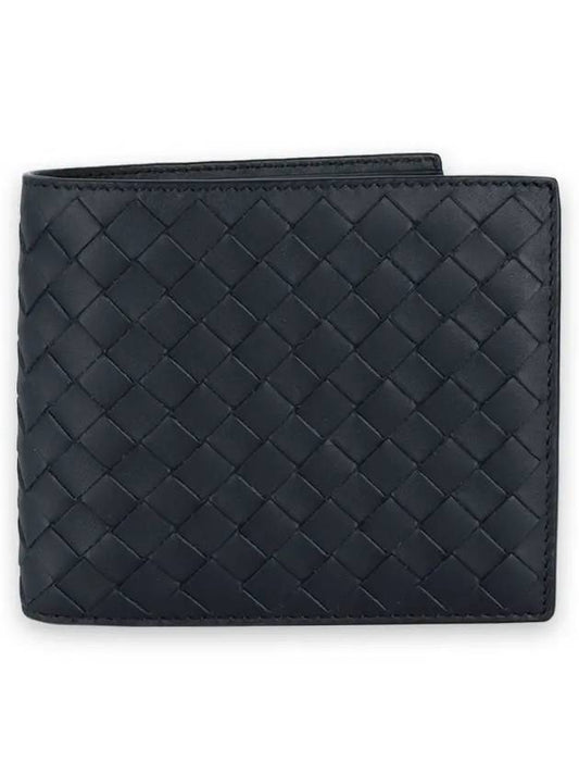 Intrecciato Weaving Half Wallet Black - BOTTEGA VENETA - BALAAN 2