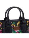 floral-print leather tote bag - KENZO - BALAAN.