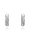 Dextara Crystal Small Hoop Earrings Silver - SWAROVSKI - BALAAN 3