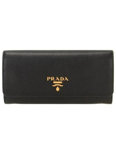 Vitello leather flap long wallet 1MH132 2E3A F0002 - PRADA - BALAAN 1