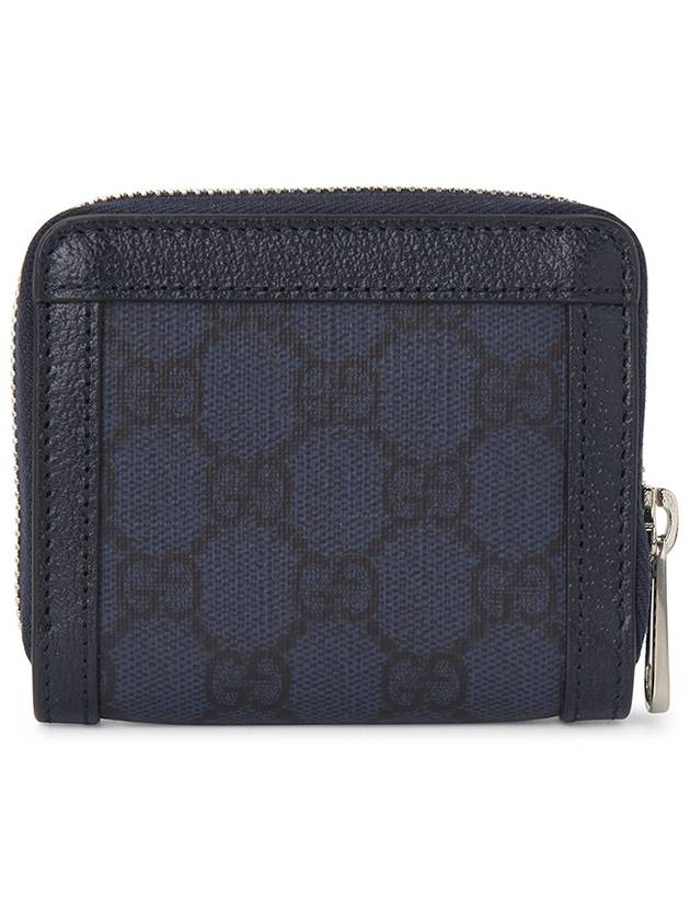 Ophidia Double G Zip Around Half Wallet Dark Blue - GUCCI - BALAAN 3