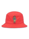 Polo Bear Twill Bucket Hat Red - POLO RALPH LAUREN - BALAAN 2