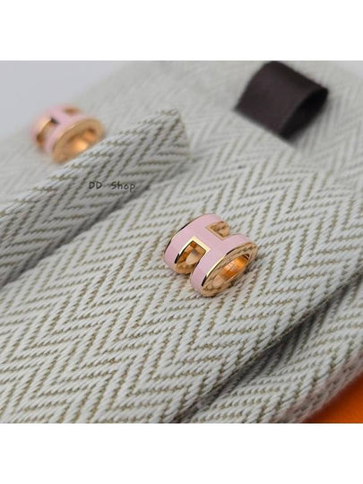 Mini Pop H Earrings Rose Gold - HERMES - BALAAN 2