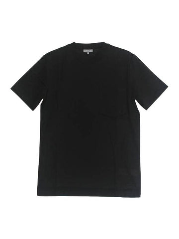 Pocket Round Short Sleeve T-Shirt Black - LANVIN - BALAAN 1