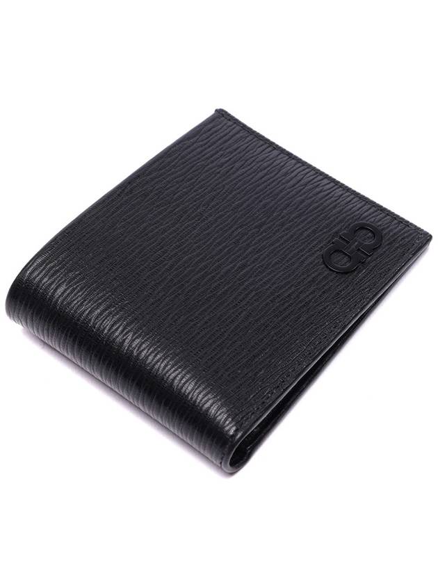 Gancini Half Wallet Black - SALVATORE FERRAGAMO - BALAAN 6