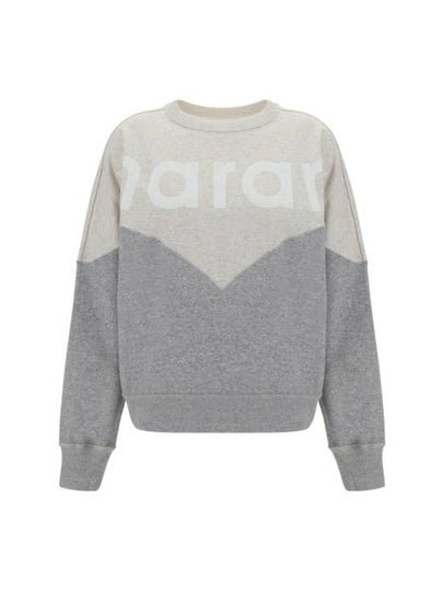 Houston Two-Tone Logo Cotton Sweatshirt Ecru Grey - ISABEL MARANT - BALAAN 2