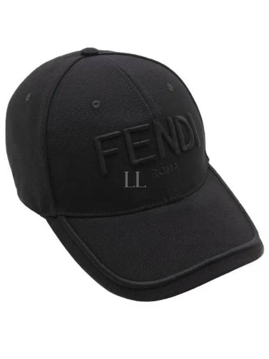 Logo Embroidery Ball Cap Black - FENDI - BALAAN 2