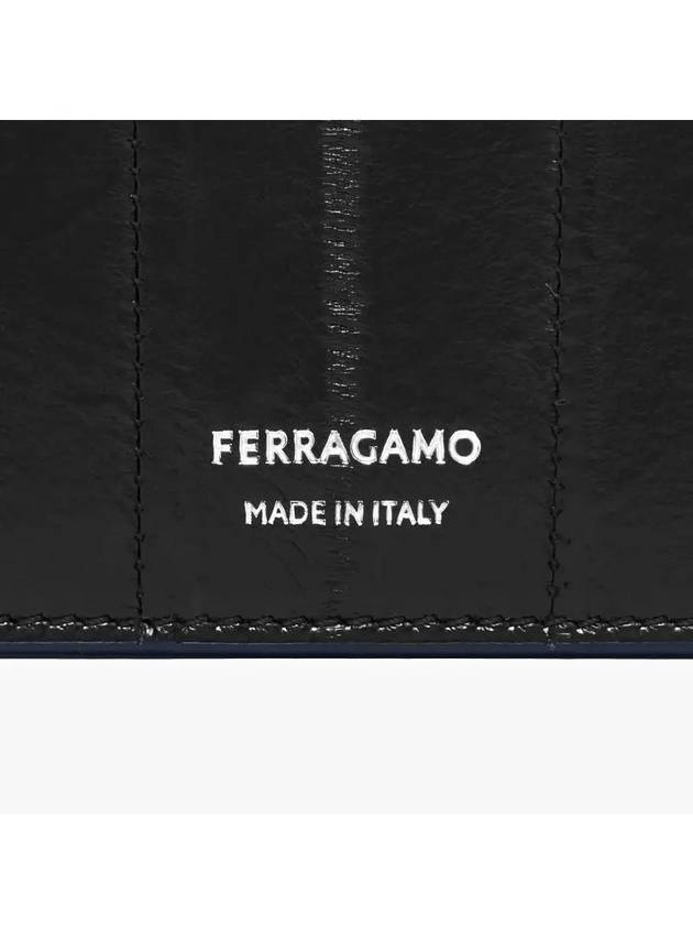 Eel Skin Half Wallet Blue - SALVATORE FERRAGAMO - BALAAN 4