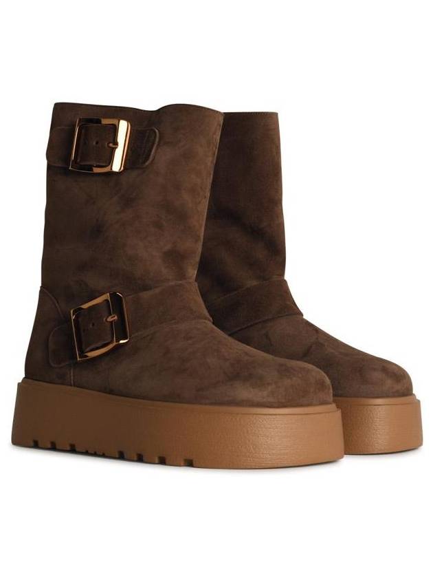 Casadei 'Ale' Brown Suede Blend Ankle Boots - CASADEI - BALAAN 2