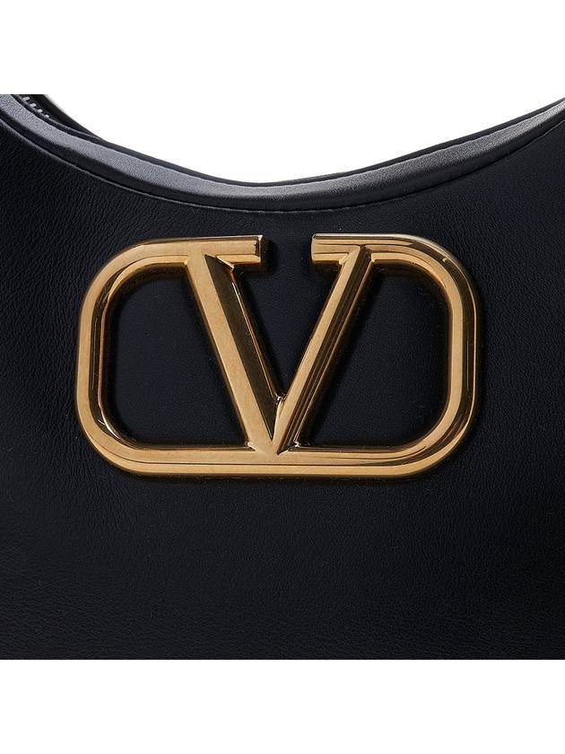 Roman Stud Strap V Logo Shoulder Bag Black - VALENTINO - BALAAN 8