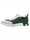 Bouncing Sneakers Mesh Suede Goatskin & Vert Cactus Blanc - HERMES - BALAAN 2