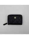 Classic Zipped Coin Purse Grained Calfskin & Gold Black - CHANEL - BALAAN 3