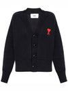 Men's de Coeur Heart Cardigan Black - AMI - BALAAN 3