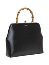 Goji Bamboo Handle Medium Tote Bag Black - JIL SANDER - BALAAN 2