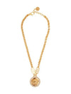 Medusa crystal cubic pendant chain necklace - VERSACE - BALAAN 2