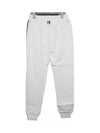 Women's Loop Back Stripe Track Pants White - THOM BROWNE - BALAAN 4