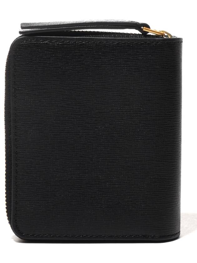 Robinson Leather Half Wallet Black - TORY BURCH - BALAAN 3