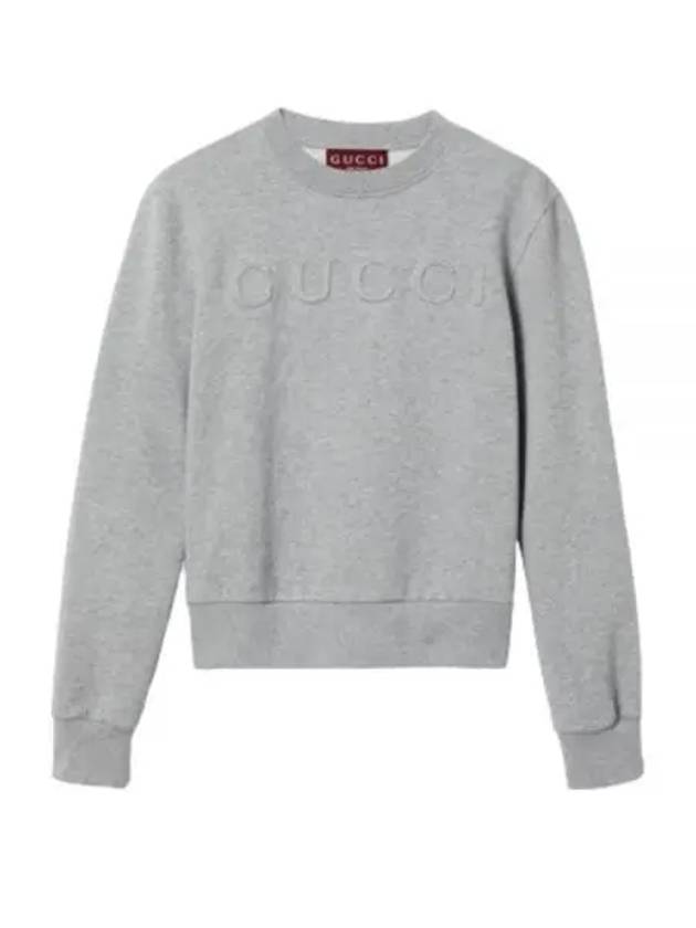 Cotton Sweatshirt Grey - GUCCI - BALAAN 2