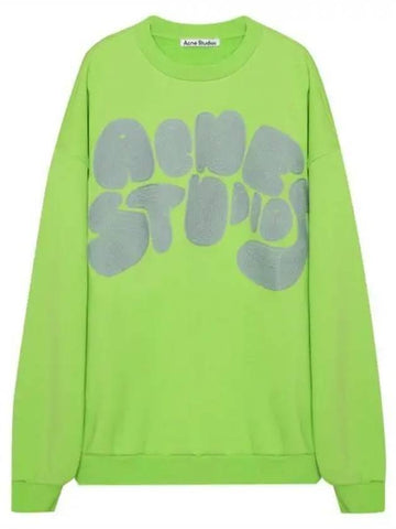 Bubble Logo Crew Neck Sweatshirt Green - ACNE STUDIOS - BALAAN 1