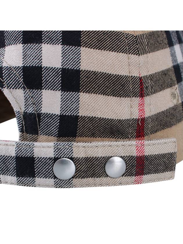 Check Cotton Ball Cap Beige - BURBERRY - BALAAN 7