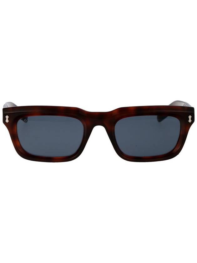 Eyewear Logo Rectangular Frame Sunglasses Dark Havana - GUCCI - BALAAN 2