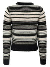 Soft Wool Stripe Knit Top Black - GANNI - BALAAN 3