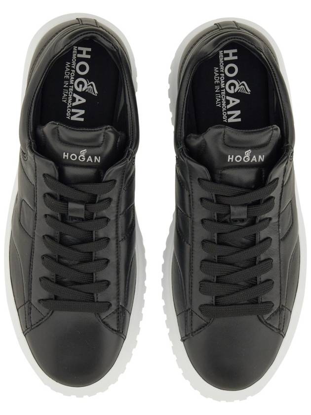 BLACK LEATHER SNEAKERS HXM6450FC60LE9B999 - HOGAN - BALAAN 5