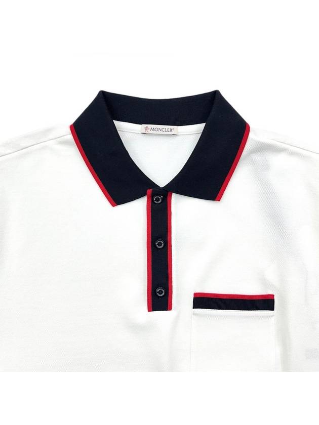 Color Block Polo Shirt White - MONCLER - BALAAN 4