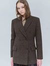 Wool 100 Check Double Jacket Brown 0131 - VOYONN - BALAAN 7