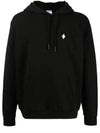 Logo Print Cross Regular Hoodie Black - MARCELO BURLON - BALAAN 1