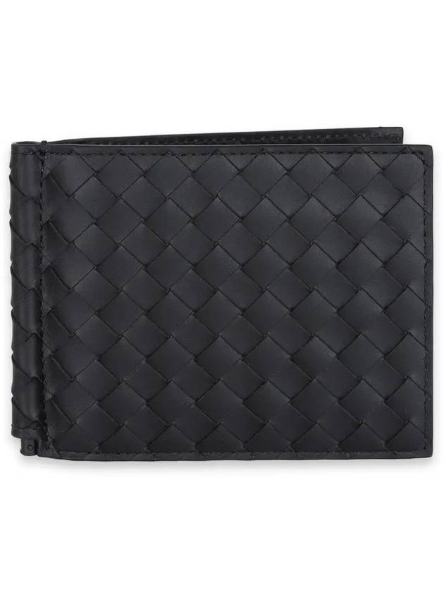 Intrecciato Money Clip Card Wallet Black - BOTTEGA VENETA - BALAAN 3