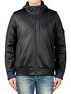 Men's Shadow Project Knit Zip-up Jacket Dark Navy - STONE ISLAND - BALAAN 2