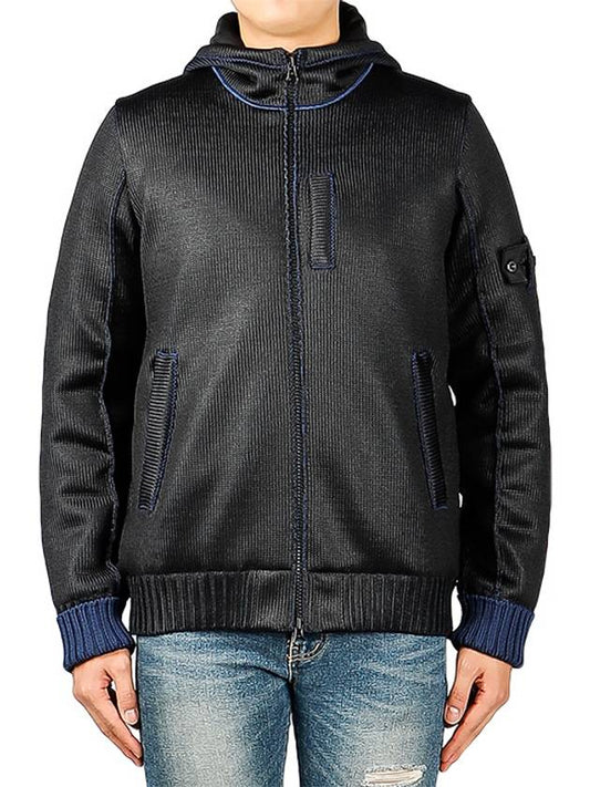 Men's Shadow Project Knit Zip-up Jacket Dark Navy - STONE ISLAND - BALAAN 2