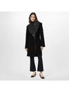 Hooded Wrap Single Coat Black - LOUIS VUITTON - BALAAN 6