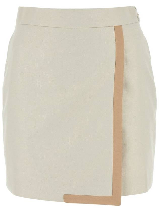 24SS Short Skirt FQ7583AWZWF1P2N P24 LINEN - FENDI - BALAAN 2