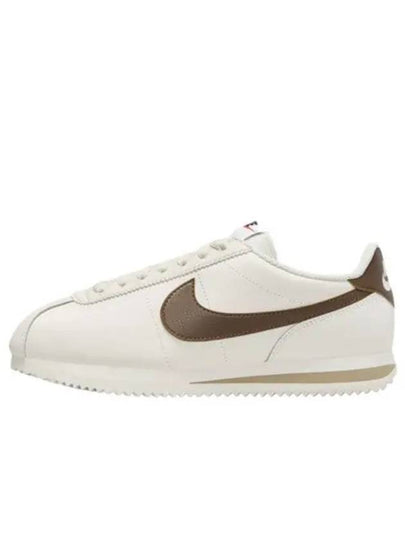 Women's Cortez Low Top Sneakers Khaki White - NIKE - BALAAN 2