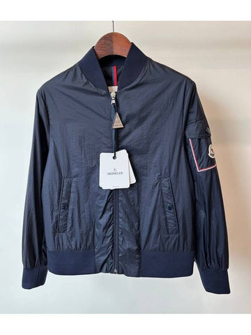 Kids AIMON Windbreaker Jacket Navy Boys 12A - MONCLER - BALAAN 1