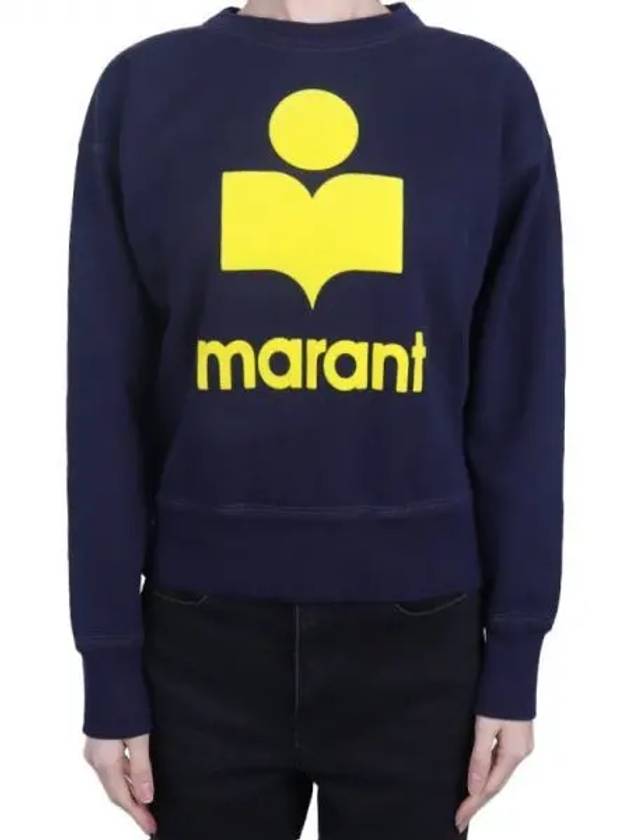 Women s Mobily Brushed Sweatshirt Navy Yellow SW0011FA B1M12E NVYW 271172 1119535 - ISABEL MARANT - BALAAN 1