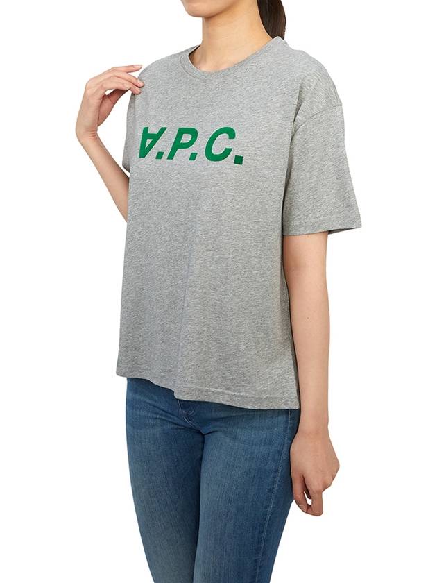 Logo Print Crew Neck Short Sleeve T-Shirt Grey - A.P.C. - BALAAN 5