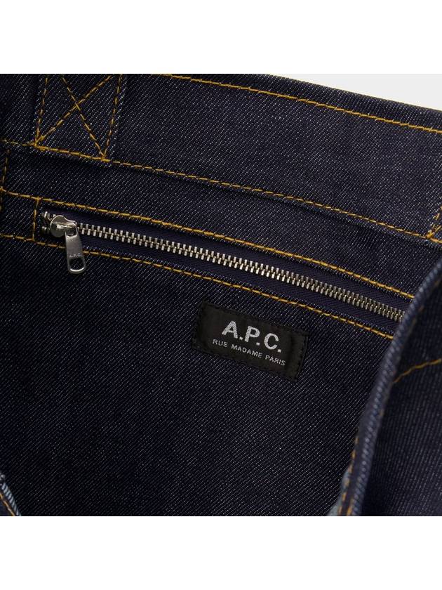 Logo Denim Axelle Tote Bag Navy - A.P.C. - BALAAN 5