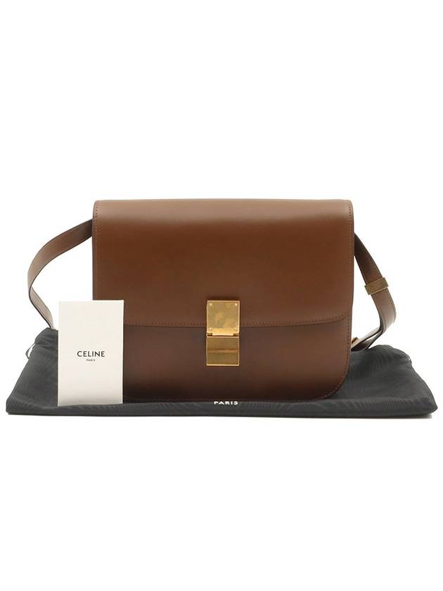 Camel Calfskin Classic Box Medium Shoulder Bag 189173DLS 04FG - CELINE - BALAAN 2