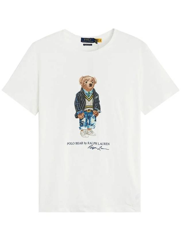 Bear Print Cotton Short Sleeves T-Shirt White - POLO RALPH LAUREN - BALAAN 2