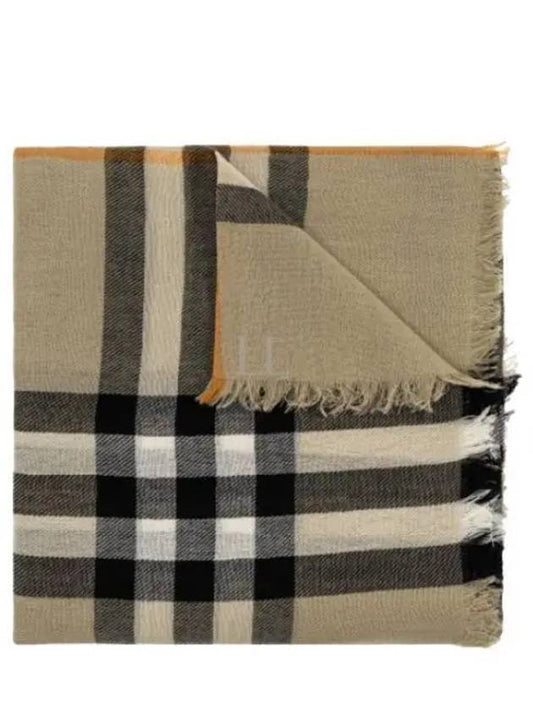 Checked Wool Scarf Green - BURBERRY - BALAAN 2