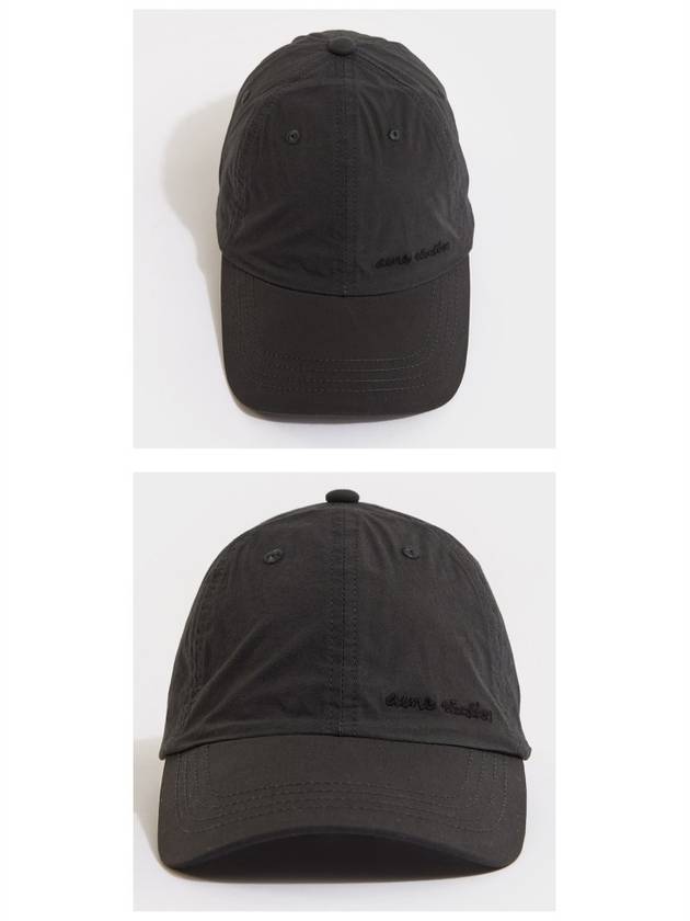 Studios Embroidered Lettering Logo Cotton Ball Cap Black - ACNE STUDIOS - BALAAN.