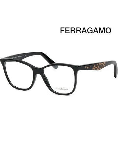 glasses frame SF2903 001 cat eye horn rim logo decoration - SALVATORE FERRAGAMO - BALAAN 1