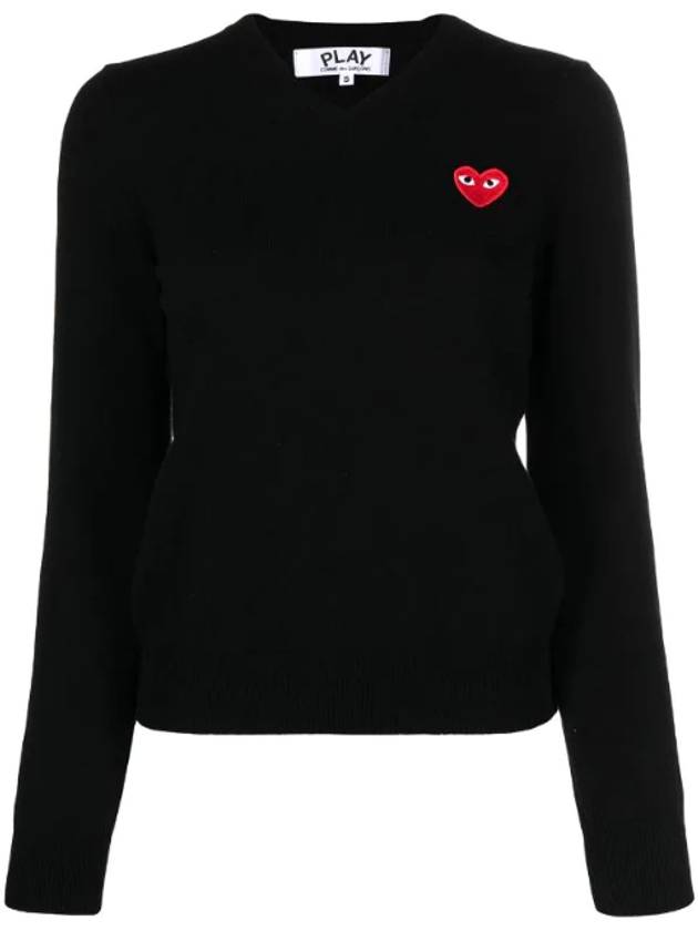 Play Motif V-Neck Sweater P1N001 - COMME DES GARCONS - BALAAN 1