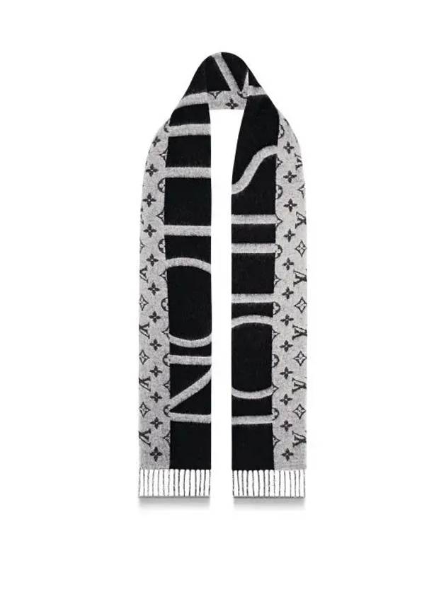 Monogram Split Scarf Black - LOUIS VUITTON - BALAAN 5