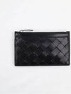 Intrecciato Zipper Single Card Wallet Black - BOTTEGA VENETA - BALAAN 6