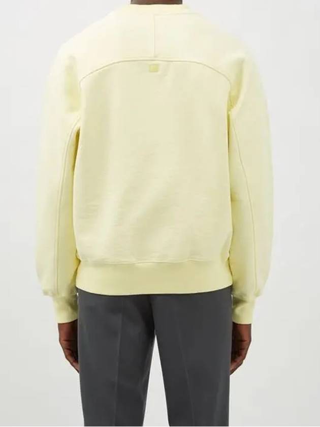 Heart Logo Overfit Sweatshirt Yellow - AMI - BALAAN 6