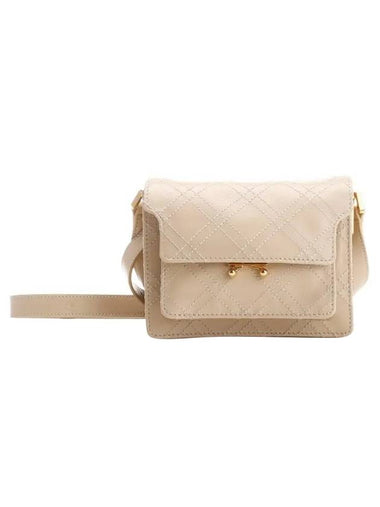 Women's Trunk Soft Mini Shoulder Bag Beige - MARNI - BALAAN 1